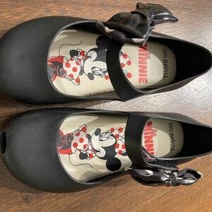 Mini Melissa Black Dress Shoes with Bow